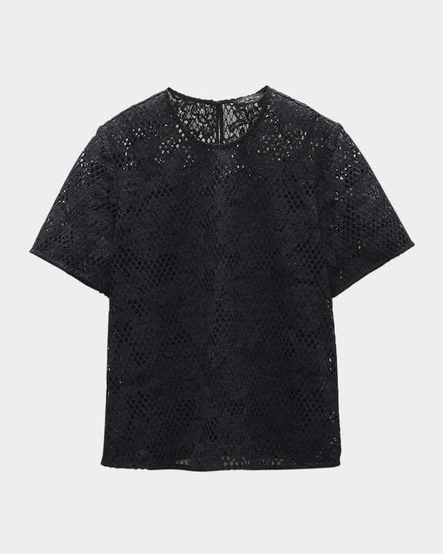 Sammie Short-Sleeve Lace Top